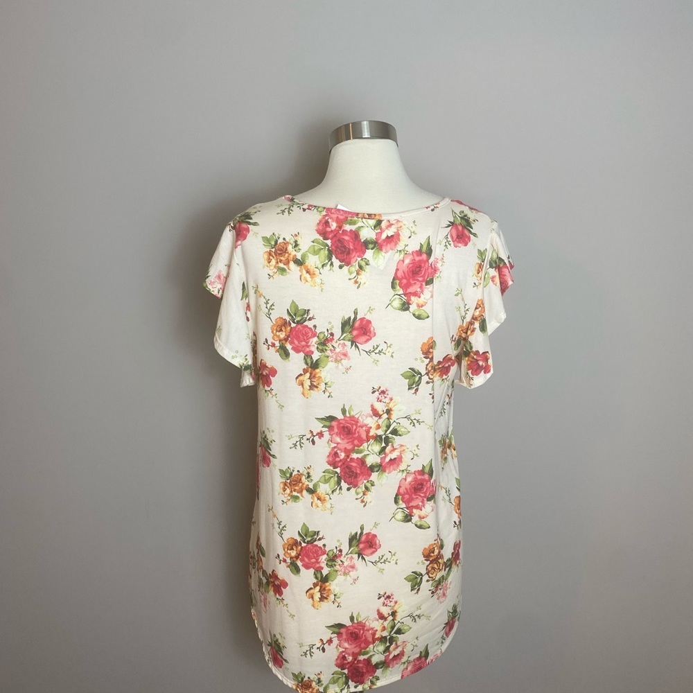 Boutique x Royal & Reese Country Western Floral T-Shirt Blouse Costal Grandma LG - Picture 4 of 8